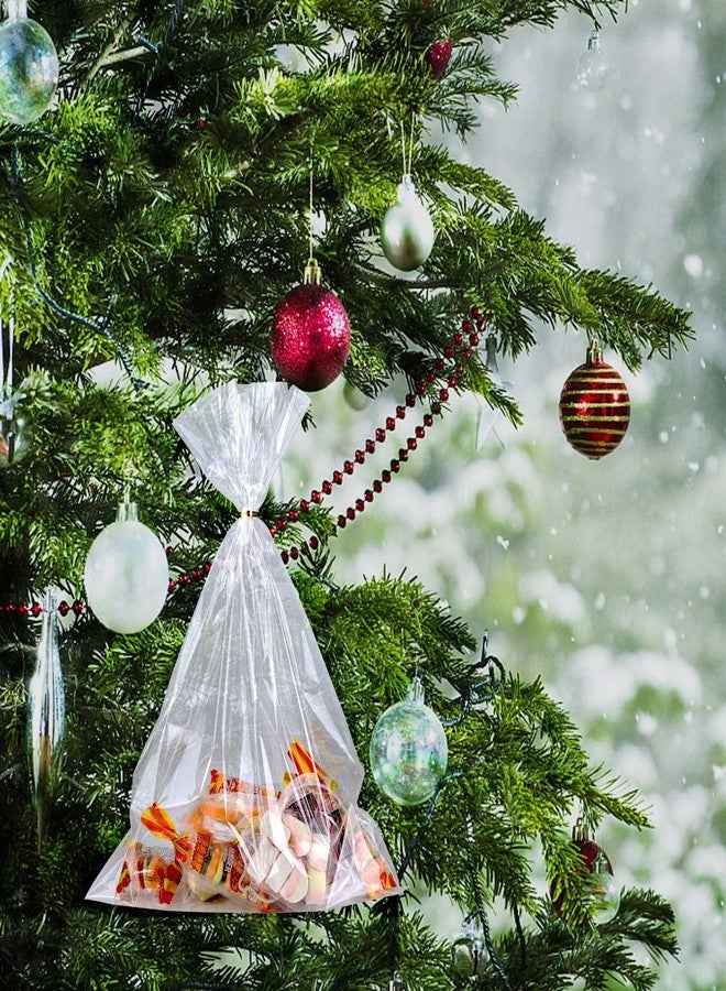 acDesign 100Pcs Cellophane Bags 12"x16" Clear Plastic Bags with 100Pcs Twist Ties for Gifts, Party Favors Packaging(30.5cm x 40.6cm) - Image 3